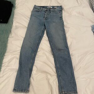 Re/Done Womens Stove Pipe Jeans